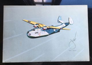 Vintage Wwii Airplane Print - 54 Martin Mariner By Harry Jaffee,  Rudolf Lesch
