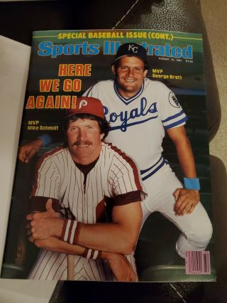 Aug,  1981 Mike Schmidt George Brett Sports Illustrated Newsstand No Label Issue