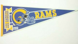 Los Angeles Rams Vintage Early 1990s Collectible Football Pennant Nfl