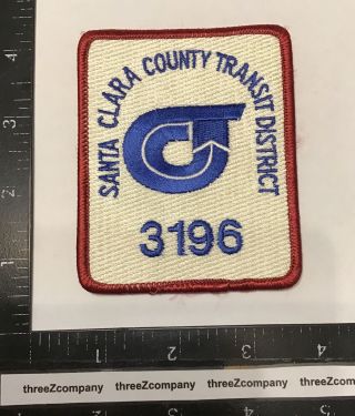 Vintage Santa Clara County Transit District 3196 California Uniform Patch