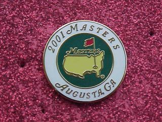 2001 Augusta National Golf Club Masters Tournament Stemmed Enamel Ball Marker M