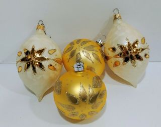 Vintage Christmas Trimmeries By Bradford Hand Decorated Glass Ornaments