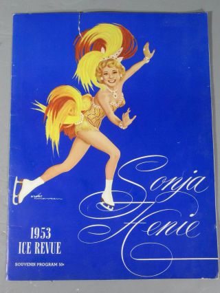 Vintage Sonja Henie 1953 Ice Revue Souvenir Program / Ice Skating