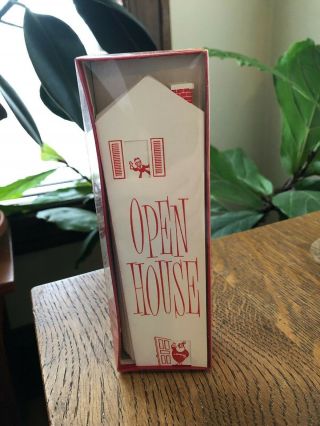 Vtg Christmas Open House Party Invitation Card Box Of 20 Die - Cut Mcm