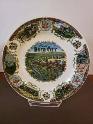 Vintage Tennessee Lookout Mountain Rock City Collectors Souvenir Plate 9.  25 "