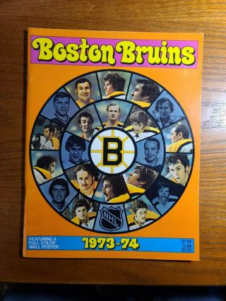 1973 - 74 Boston Bruins Yearbook Bobby Orr