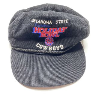 1988 Holiday Bowl Oklahoma State Cowboys Osu Corduroy Rope Hat Cap Barry Sanders