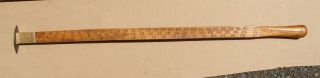 Antique Lufkin Wood Lumber Logging Scale Rule Vtg Yard Stick Style Brass End 30 "