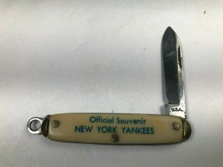 1970s Official Souvenir York Yankees Baseball Pocket Knife Made In Usa Ny