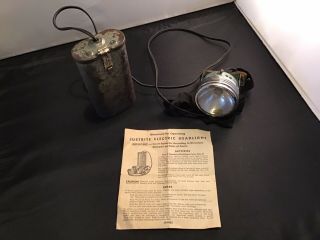 Vintage Justrite Portable Electric Headlight Lantern