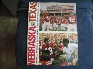 1974 Cotton Bowl Nebraska Vs Texas Ncaa Football Pruitt,  Dutton Grobee1957