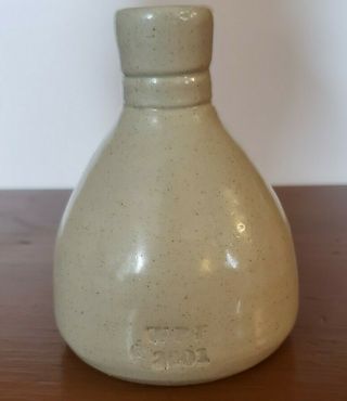 Vintage 2001 Williamsburg Pottery Salt Glaze Stoneware Blue Flower Bud Vase 3
