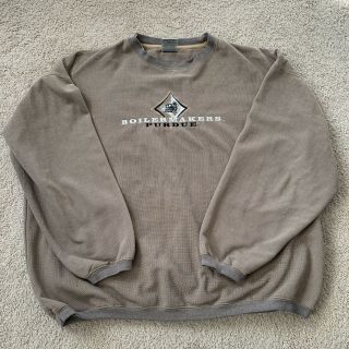 Vintage Purdue Boilermakers Sweatshirt Crew Sweater Brown Beige Large L