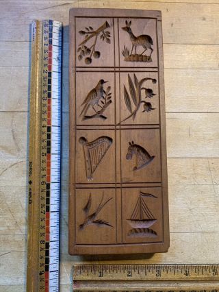 Antique 19th C.  German Carved Fruitwood Springerle Speculoos Cookie Mold
