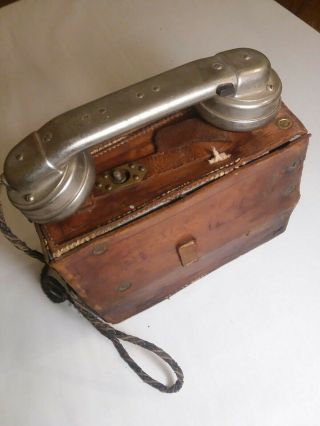 Vintage/antique/military Western Electric Lineman’s Phone 375b Patented 1903