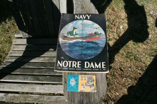 Navy Vs Notre Dame 1964 Football Program With Ticket Stub & Jack Snow Autograph