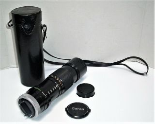 Vintage Canon Zoom Lens,  Fd 100 - 200mm 1:5.  6.  35mm Photography Camera