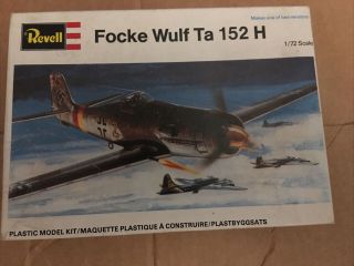 Vintage 1977 1:72 Scale Focke Wulf Ta 152 H Model Kit By Revell H - 81