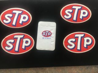 Vintage Stp Racing Car Stickers And Pocket Protector From The 60s And 70s