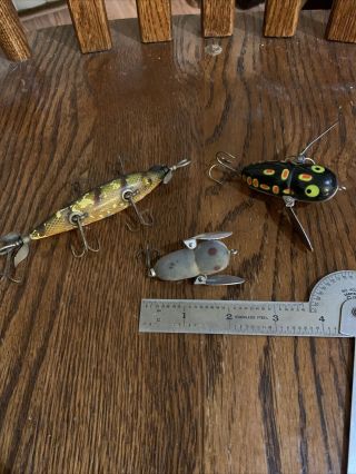 Vintage Heddon Dowagiac Lure.  Underwater Minnow And Crazy Crawlers