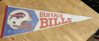 Vintage Felt Nfl Football Pennant Buffalo Bills Two Bar Helmet Bills Mafia