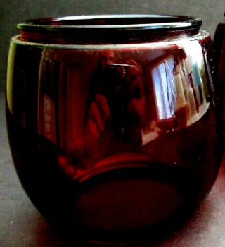 Red Vintage Glass Globe For Kerosene Oil Lantern 3 7/8 " Tall
