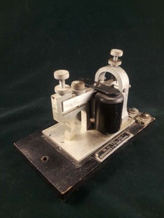 Antique J.  H.  Bunnell Morse Code Telegraph Sounder Western Union