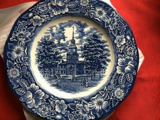 Vintage - Staffordshire - Liberty Blue Dinner Plate - Made In England