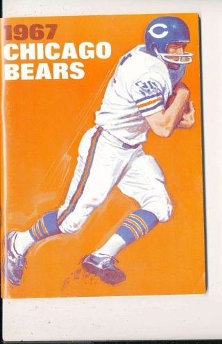 1967 Chicago Bears Press Media Guide Em/nm