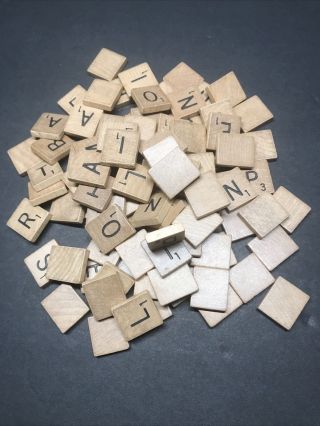 99 Scrabble Tiles Vintage Letters Arts & Crafts Scrapbooking Replacements Bag