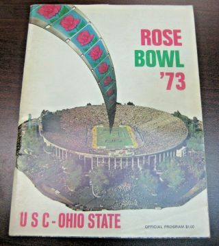 1973 Rose Bowl Game Program Usc Trojans Vs Ohio State Buckeyes Pasadena Califor