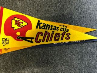 Vintage Kansas City Chiefs Full Sized Pennant Shape