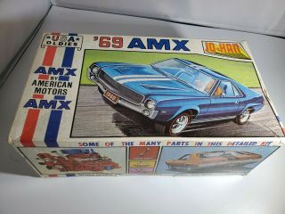 Vintage Jo - Han 1969 Amx American Motors 1/25 Scale Model Kit