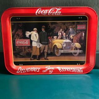Vintage Coca Cola Serving Tray With Folding Legs,  1987