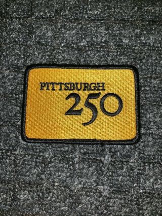 City Of Pittsburgh 250 Year Anniversary Patch Black And Gold 31/2 X 21/2 Inches