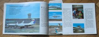 Russian Advertising Booklet Air Plane Craft Aeroflot Soviet Ways Line IL 62 Tu 2