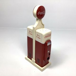 Vintage 1993 Coca Cola Salt & Pepper Shakers Coke Vending Machine Aluminum