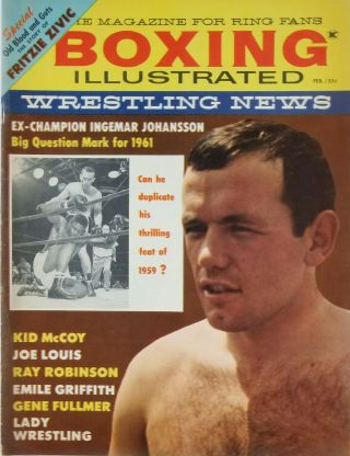 Boxing Illustrated Feb 1961 Ingemar Johansson Lady Wrestling Killer Kowalski