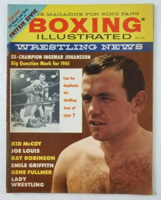 Boxing Illustrated Feb 1961 Ingemar Johansson Lady Wrestling Killer Kowalski 2