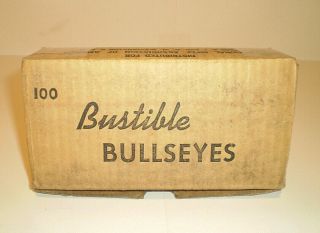 Vintage Nra Bustible Bullseye Targets Box With 87 Targets