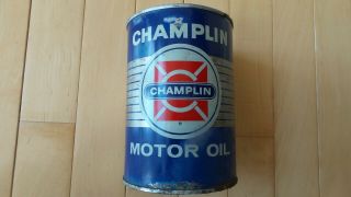 Vintage Champlin Motor Oil 1 Quart Can -