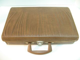 Vintage Brown Suitcase 30 Cassette Tape Carrying Case W/handle