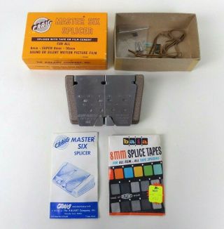 Vintage Craig Master Six Splicer 8mm 8mm 16 Mm Sound And Silent Film Iob