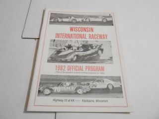 Misc - 2509 Car Racing Program - 1982 Wisconsin International Raceway 2nd