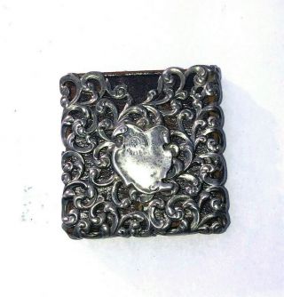 Antique Sterling Silver Unger Brothers Stamp Case.  Ca.  1890 
