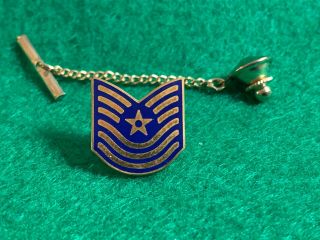 Vintage Usaf Air Force Master Sergeant Rank Insignia Tie Pin