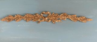 Antique Vintage Solid Brass Ornate French Victorian Furniture Applique 19.  5 "