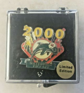 Vintage 2000 Miami Dolphins Millennium Kick Off Pin Limited Edition