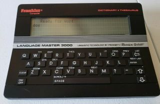 Vintage Franklin Language Master LM - 2000 Dictionary Thesaurus with Case 3