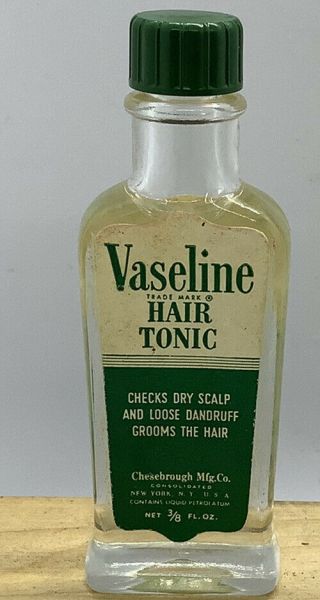 Vintage Vaseline Hair Tonic 3/8 Fl.  Oz.  Chesebrough Mfg.  Co.